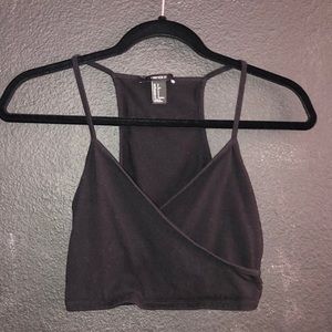 Black cropped top